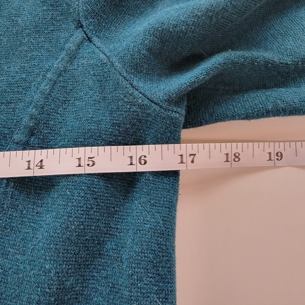 𝅺talbot Teal Two Pocket Sweater Cardigan Size P - Picture 8 of 10